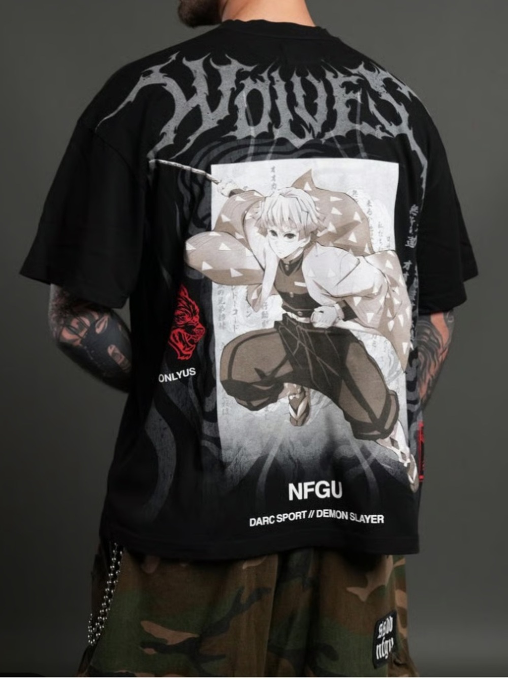 Darc Sport x Demon Slayer Zenitsu NFGU black size XL